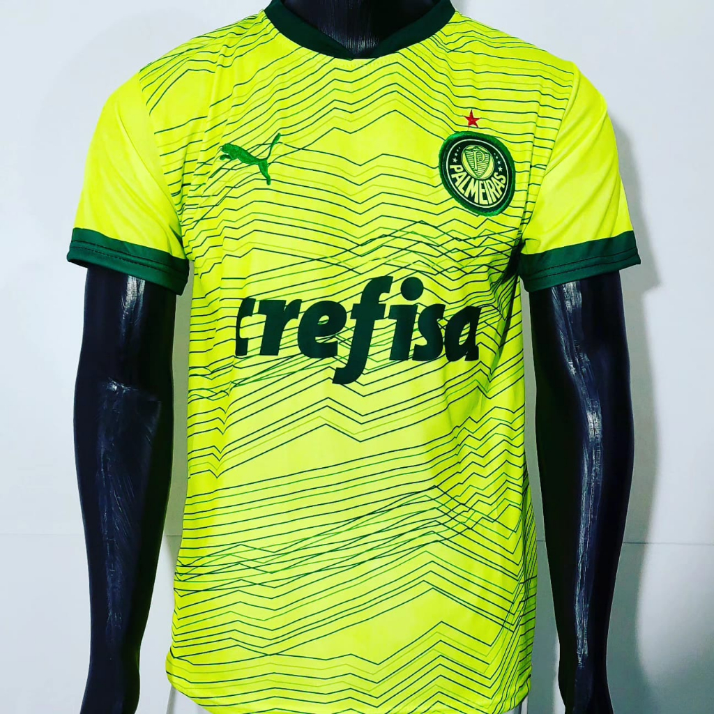 camisa Palmeiras verde limão nova lançamento camiseta de time conjunto ...