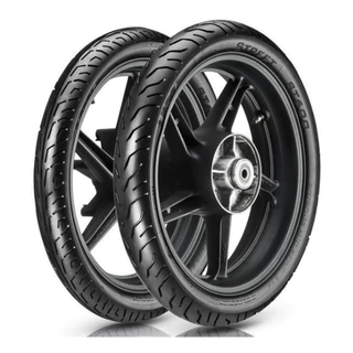 Par Pneu Vipal St 600 80/100-18 Dianteiro 100/90-18 Traseiro Moto Titan Cg Ybr Yes - Brandy