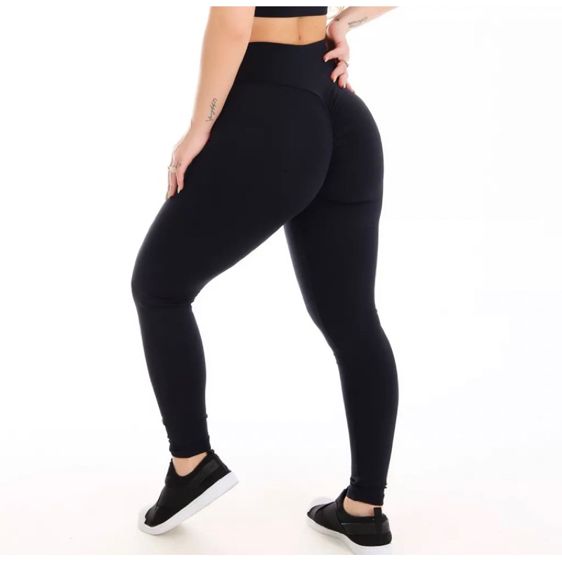 Calça legging academia feminina suplex cós alto Empina Bumbum