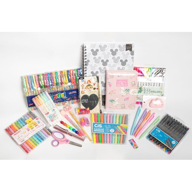 Kit Material Escolar Completo Fofo de Papelaria