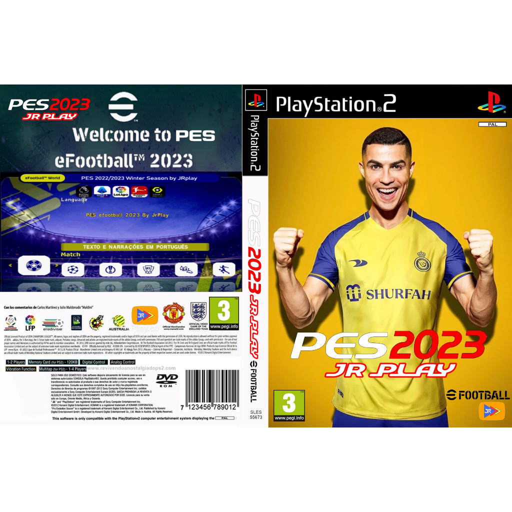 jogo de futebol 2023 para ps2 com capa