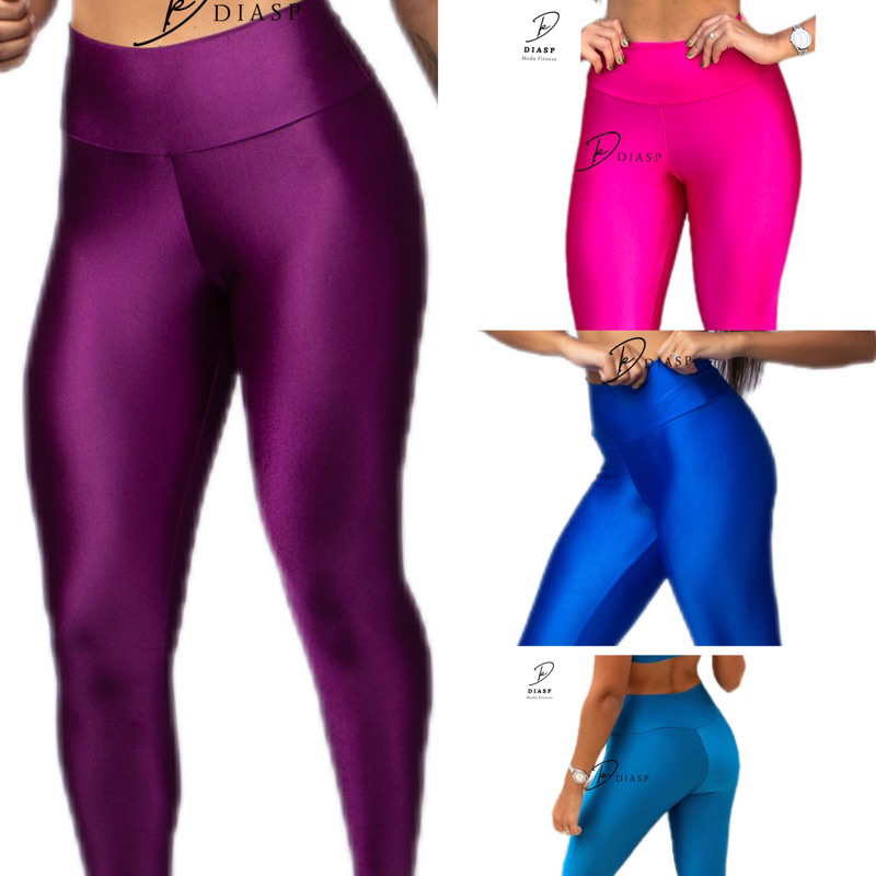 Calça Legging Fitness Para Academia Brilho GLOSS