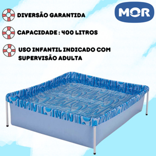 Piscina Retangular Infantil 400 Litros Verão - Mor