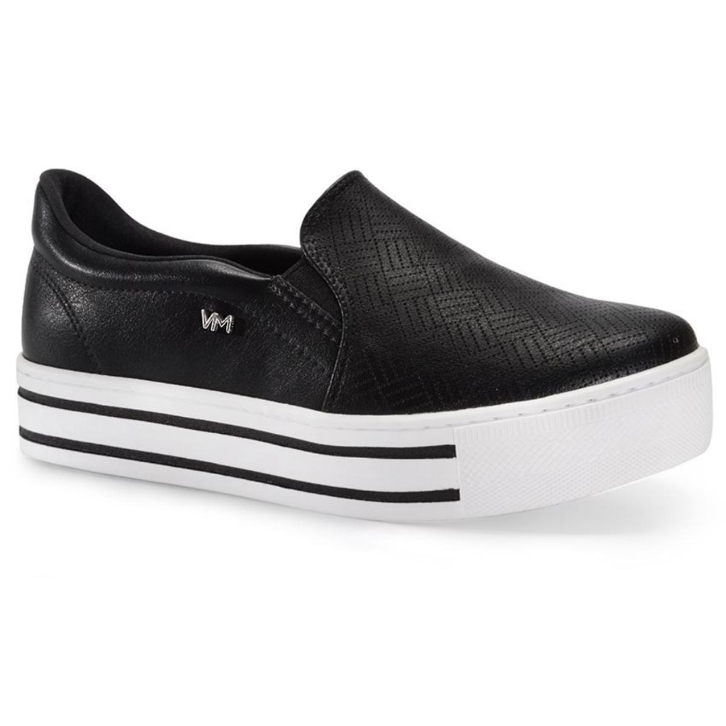 Tênis Feminino Slip On Sem Cadarço Confortável Via Marte