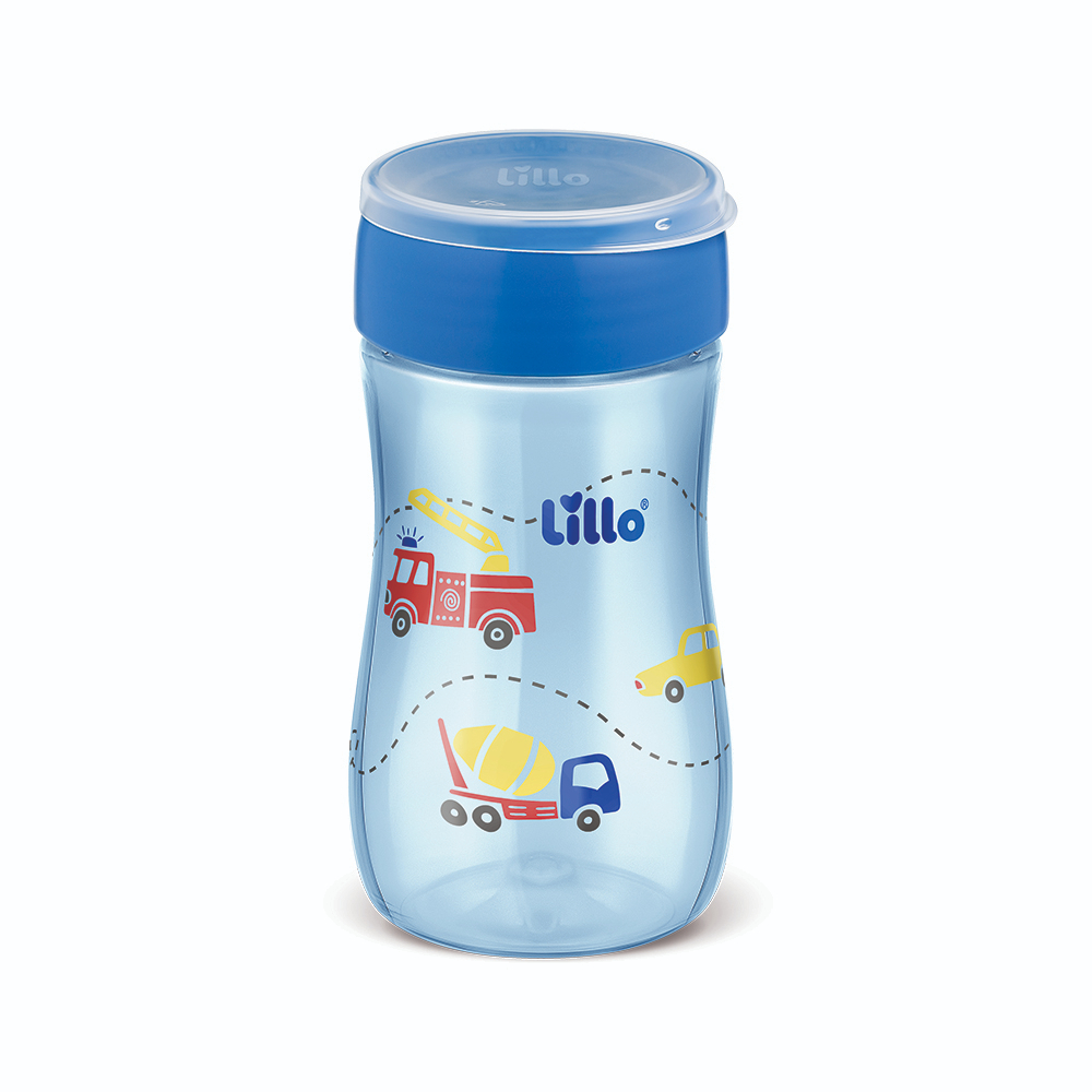 Copo Infantil Transição Para Bebês 12 Meses 360 Antivazamento Grande 235 mL  Clingo - Dino