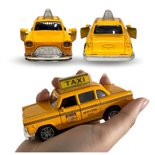 Carrinho De Ferro Miniatura Taxi Antigo Metal Abre A Porta - Europio CHE-05