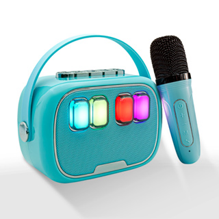 Caixa de Som Bluetooth RGB Portátil Com Microfone Sem Fio Potente Recarregável Xtrad MK-3000