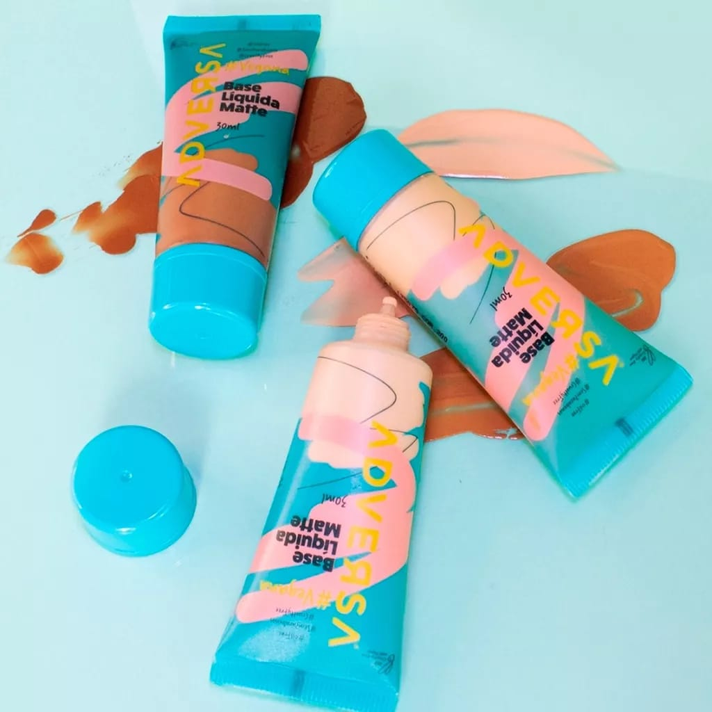 Base Líquida Matte Oil Free Vegana Adversa - Escolha Seu Tom