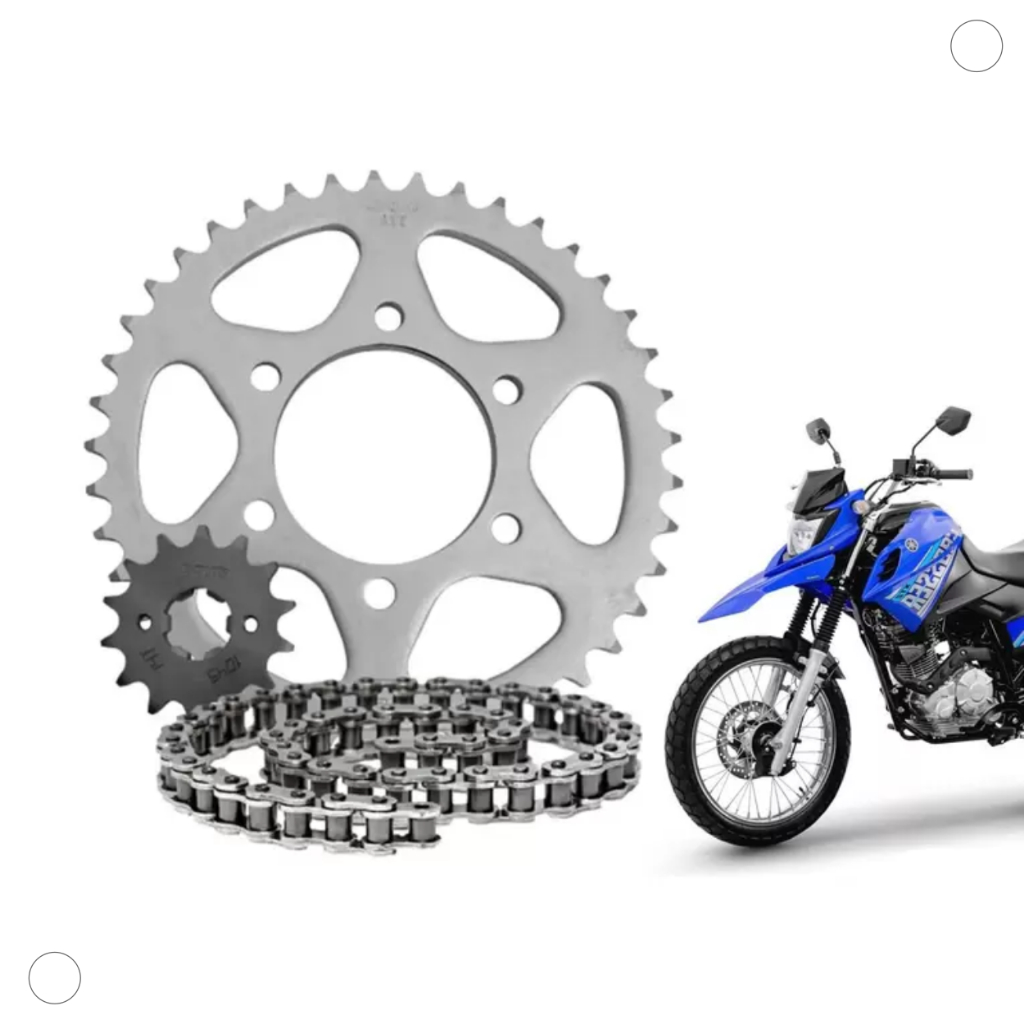 Kit Relação Transmissão Moto Yamaha Xtz 150 Crosser 14 a 18 Vaz