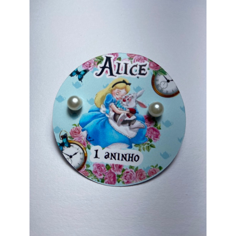 Tag personalizada com brinco (kit) Alice no país das maravilhas ...
