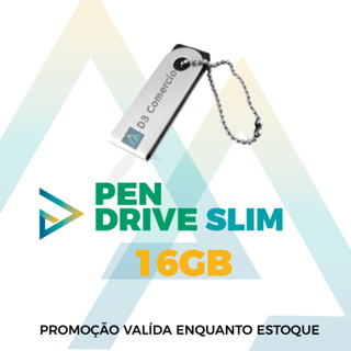 (promo-va) KIT ATACADO - x1 - 5Unid. - PEN 16GB - Pen drive Slim 2.TB D3.0 Comercio Info Produtos 16GB*Luxo
