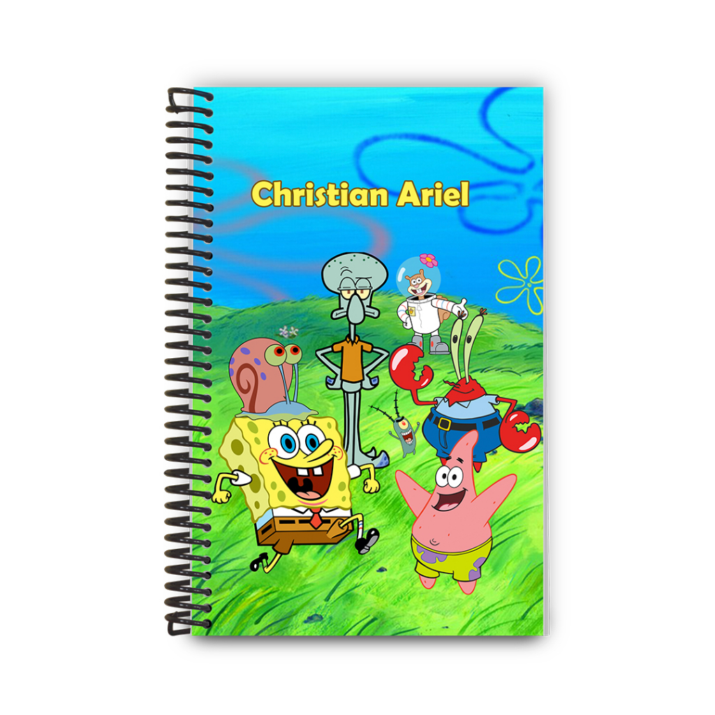 Caderno Bob Esponja Personalizado Shopee Brasil 