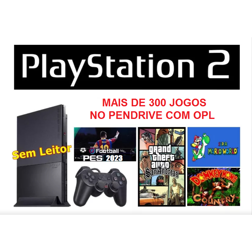 Playstation 2 Sem leitor Pronto para Jogar PS2