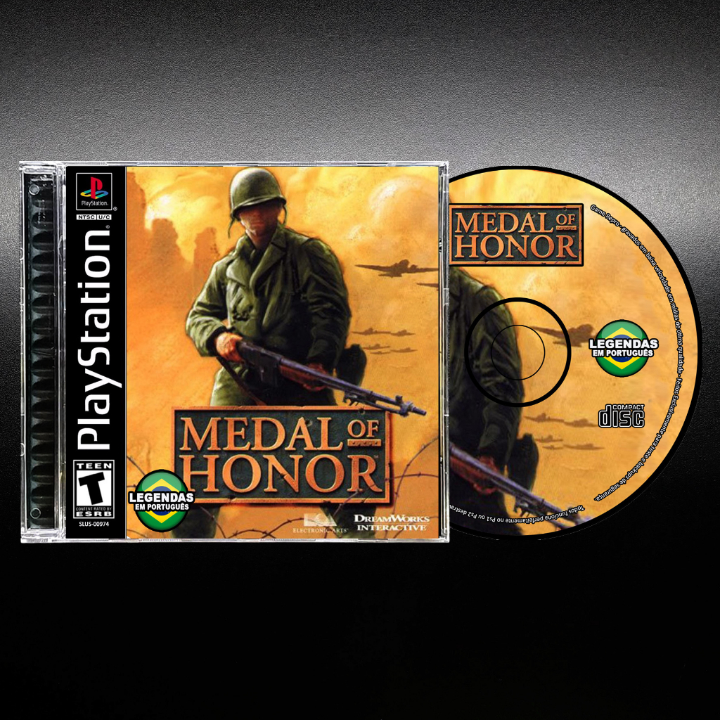 Medal of honor - 1 Português - Repro Ps1 / Psx / Patch Retro Game Play 1