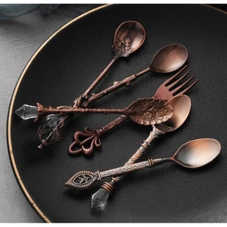 Talheres Estilo Real Vintage Europeu Café/chá/sobremesa 6pçs