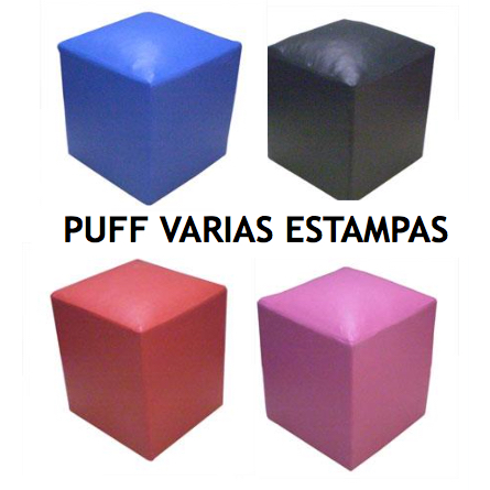 Puff colorido quadrado - varias cores - verificar estoque | Shopee Brasil