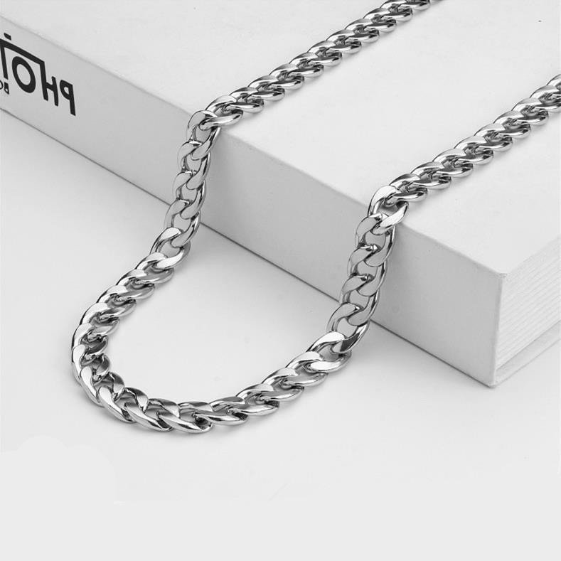 Colar de Corrente/Corrente Aço/Colar de aço inoxidável/Corrente prateado 70cm/60cmColar masculino