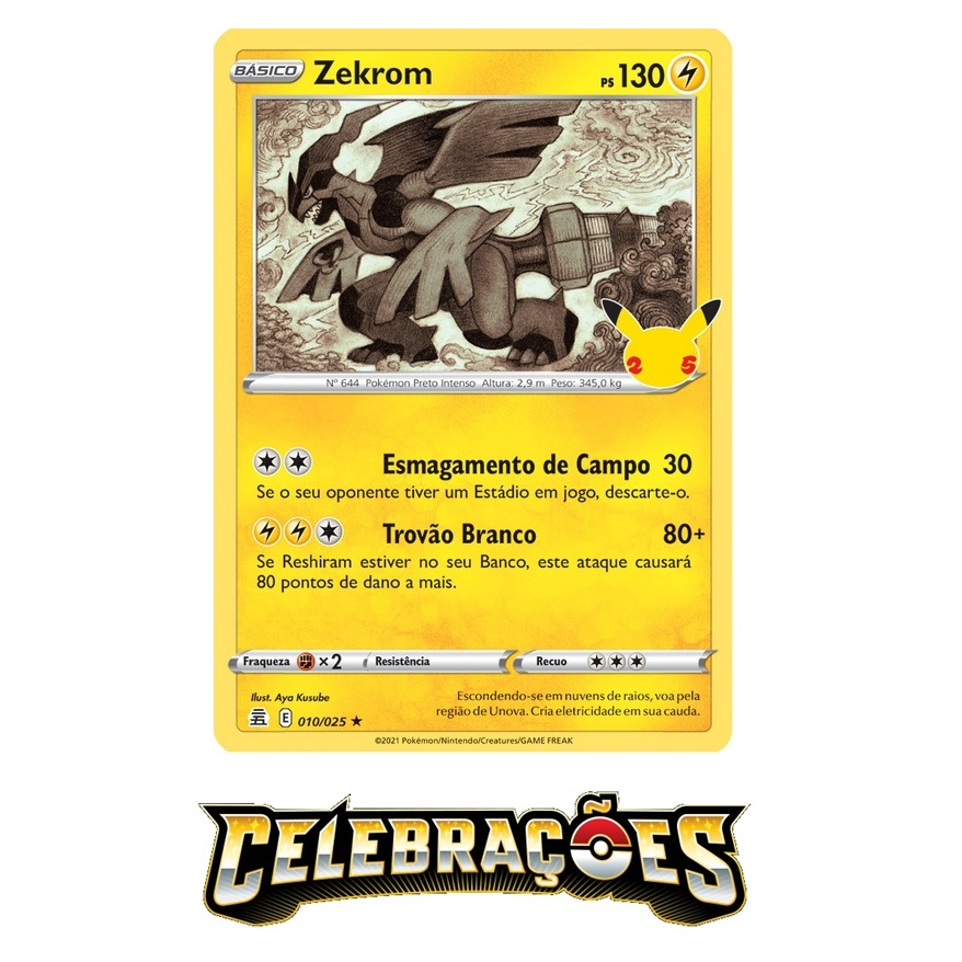 Carta Pokémon Zapdos da Equipe Rocket (07/25) - Celebrações Clássica -  Ultra Rara