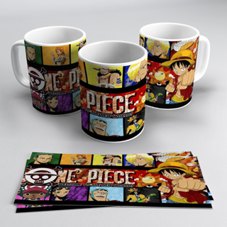 Caneca One Piece Nami E Anne E Personagens Interior E Alça Branca