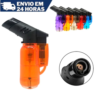 Maçarico Isqueiro Mini Portátil Recarregável Cozinha Refil Sem Gás