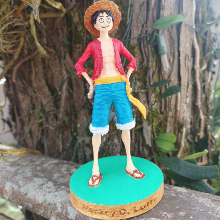 Action Figure Anime One Piece Monkey D. Luffy 3D