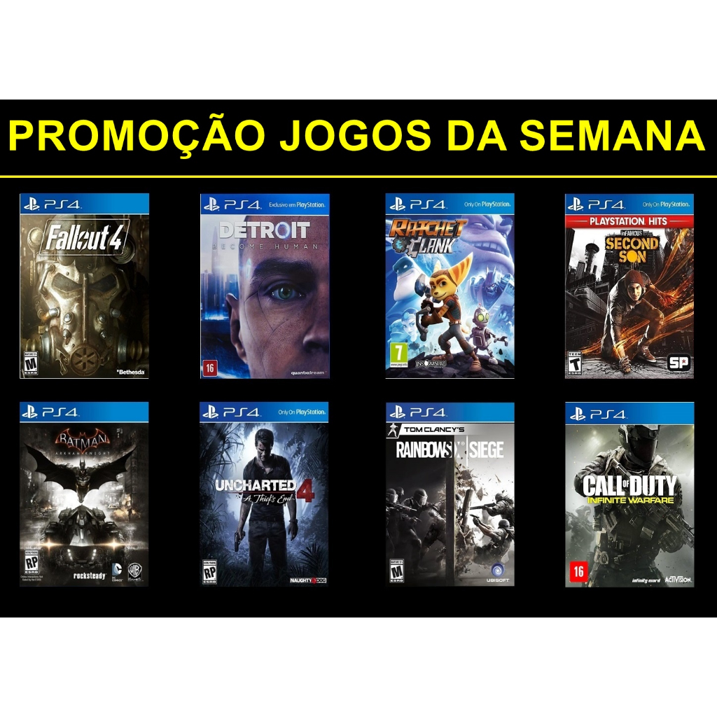 Jogos PS4 em promoção