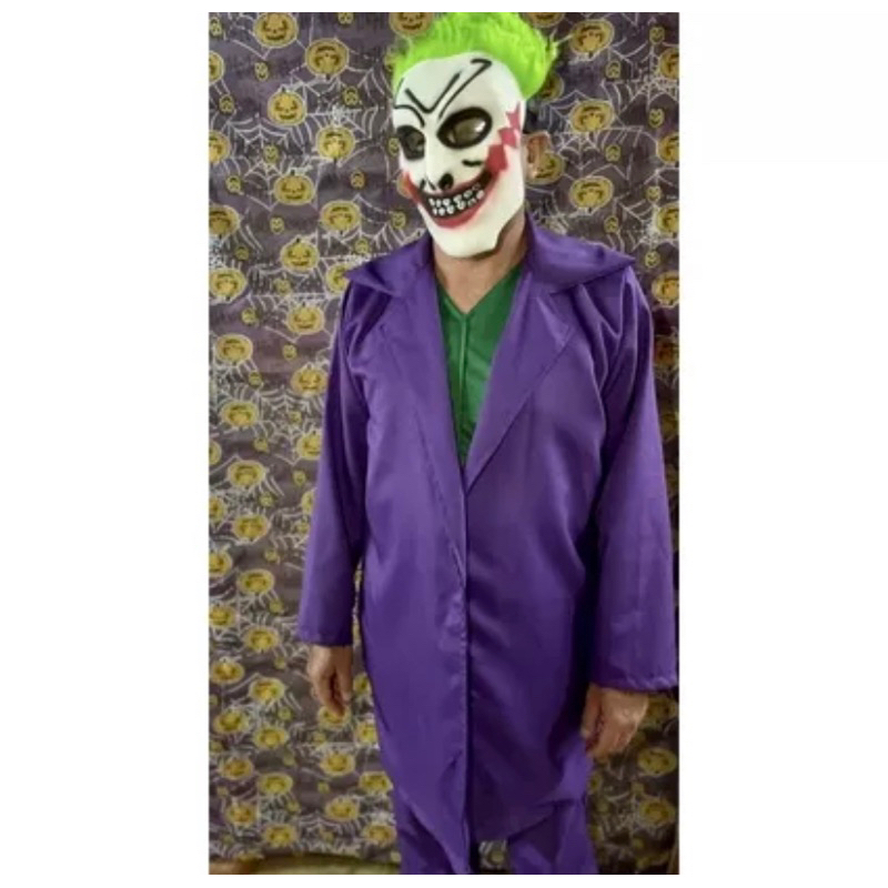 Fantasia Arlequina Coringa Esquadrao Macacao Halloween Luxo