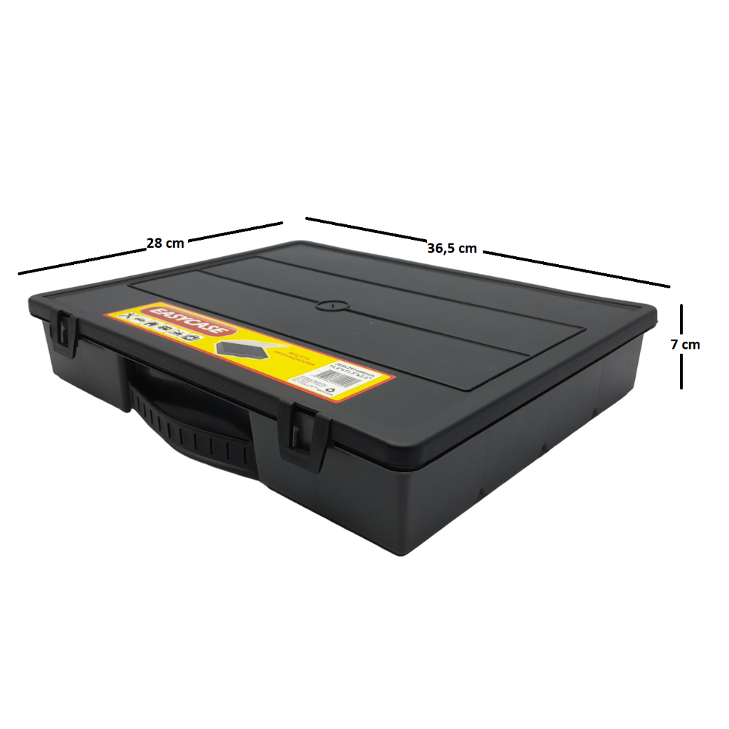 MALETA ORGANIZADORA CINZA ESCURO COM TAMPA PRETA