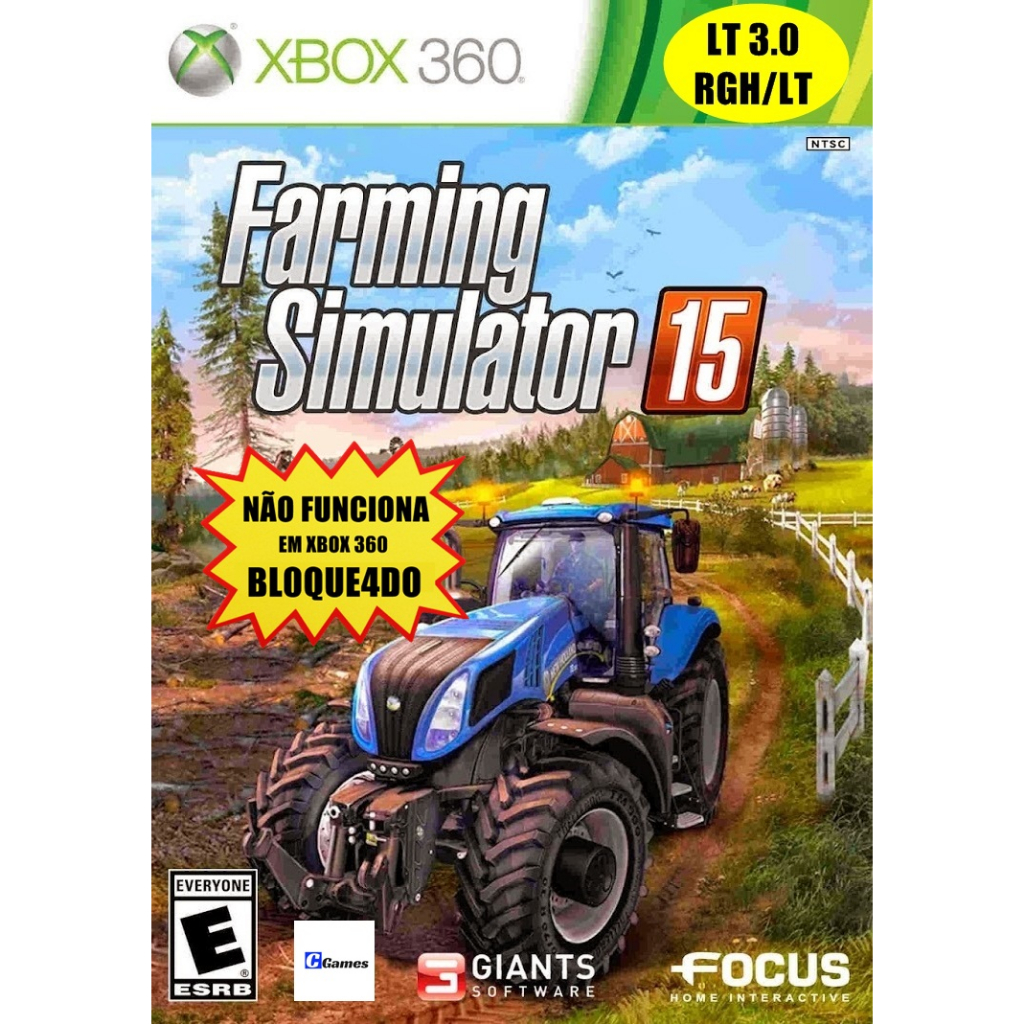 Kit 3 Jogos (Farming Simulator 15 + Minecraft + Max the Curse) Xbox 360  Mídia Digital Original – Alabam