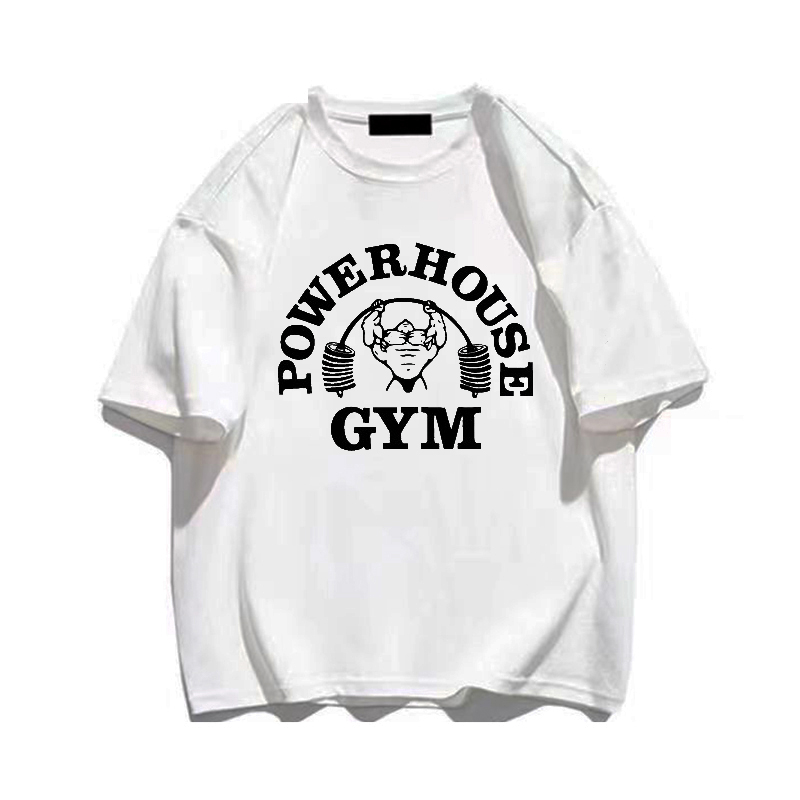 Camisetas Estampada Oversized Roupas Casual Gym Tees Esportivas Verão Treino Academia Maromba
