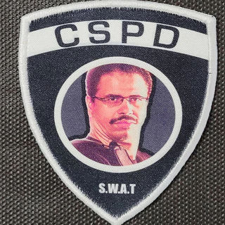 Patch SWAT Los Angeles com velcro brasão militar Mike Bagunçinha termocolante