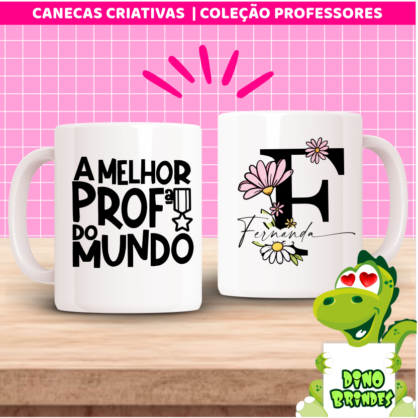 Caneca Melhor PROF Do Mundo | Shopee Brasil