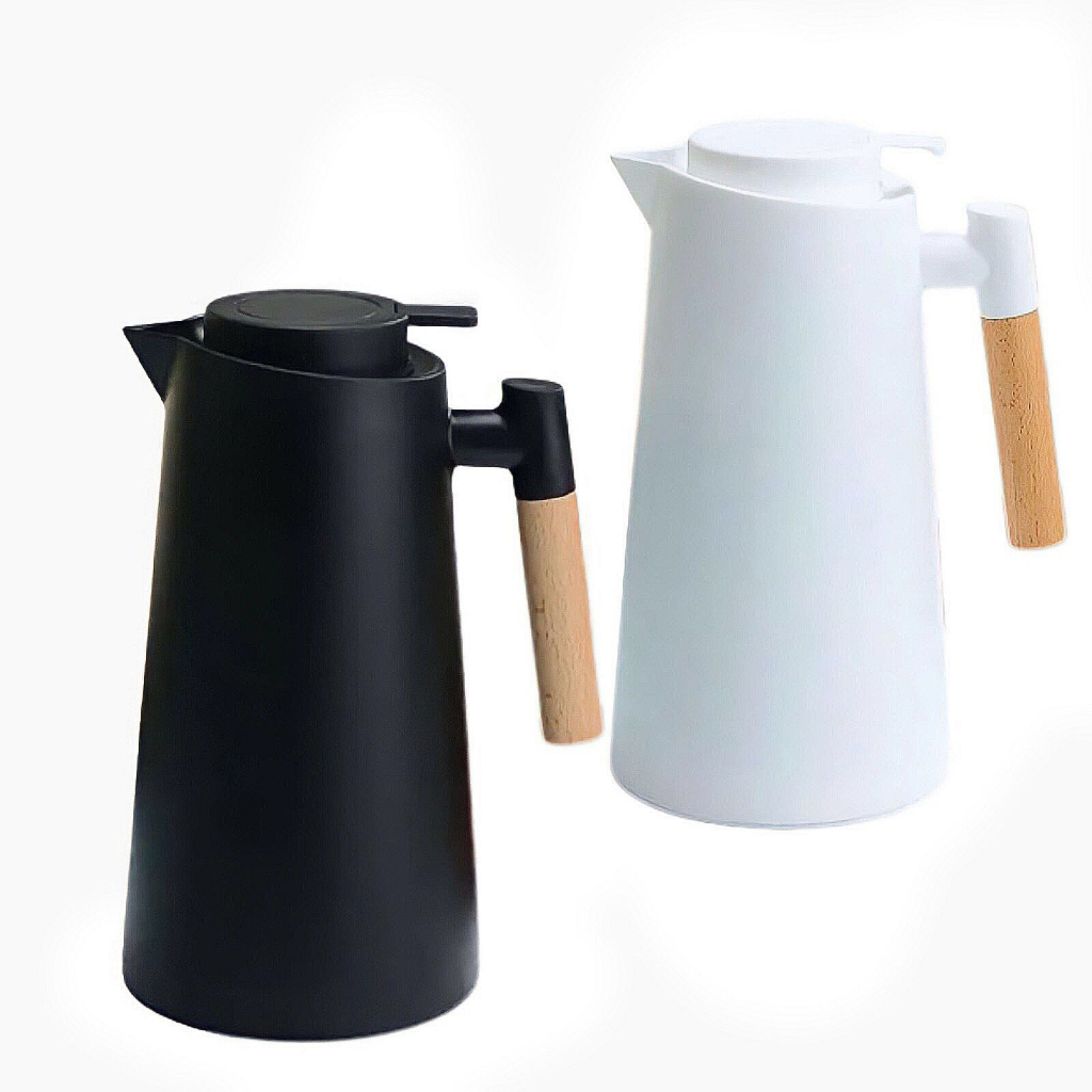 Garrafa Térmica 1L Café Chá Nórdica Cabo Madeira