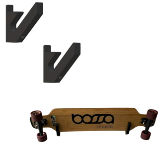 Kit 3 Suportes Skate De Parede Horizontal + Parafusos