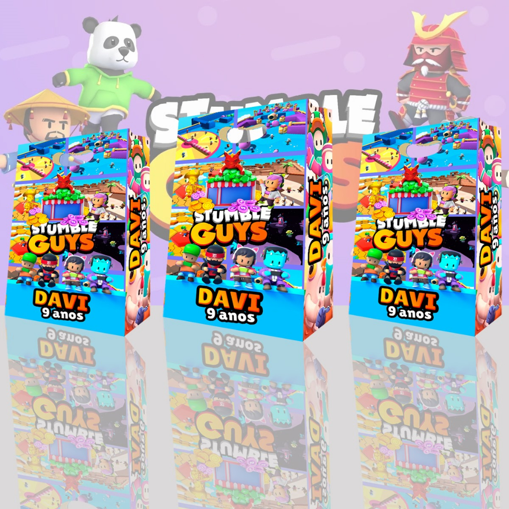 Kit 3 Pacotes De Stumble Guys Com 3 Bonecos + 9 Cards