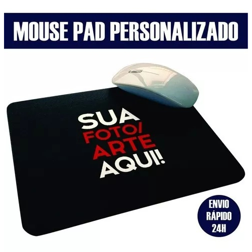 Kit com 5 mouse pad personalizado 20x21cm