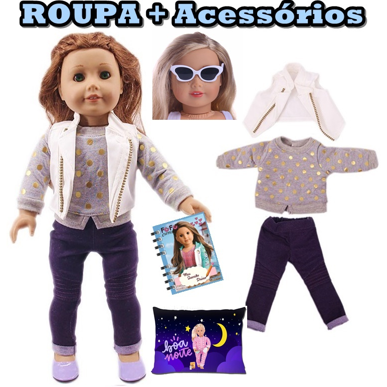 Roupa para American Girl e Our Generation - Cantinho da Boneca Acessórios e  Utensílios para Bonecas