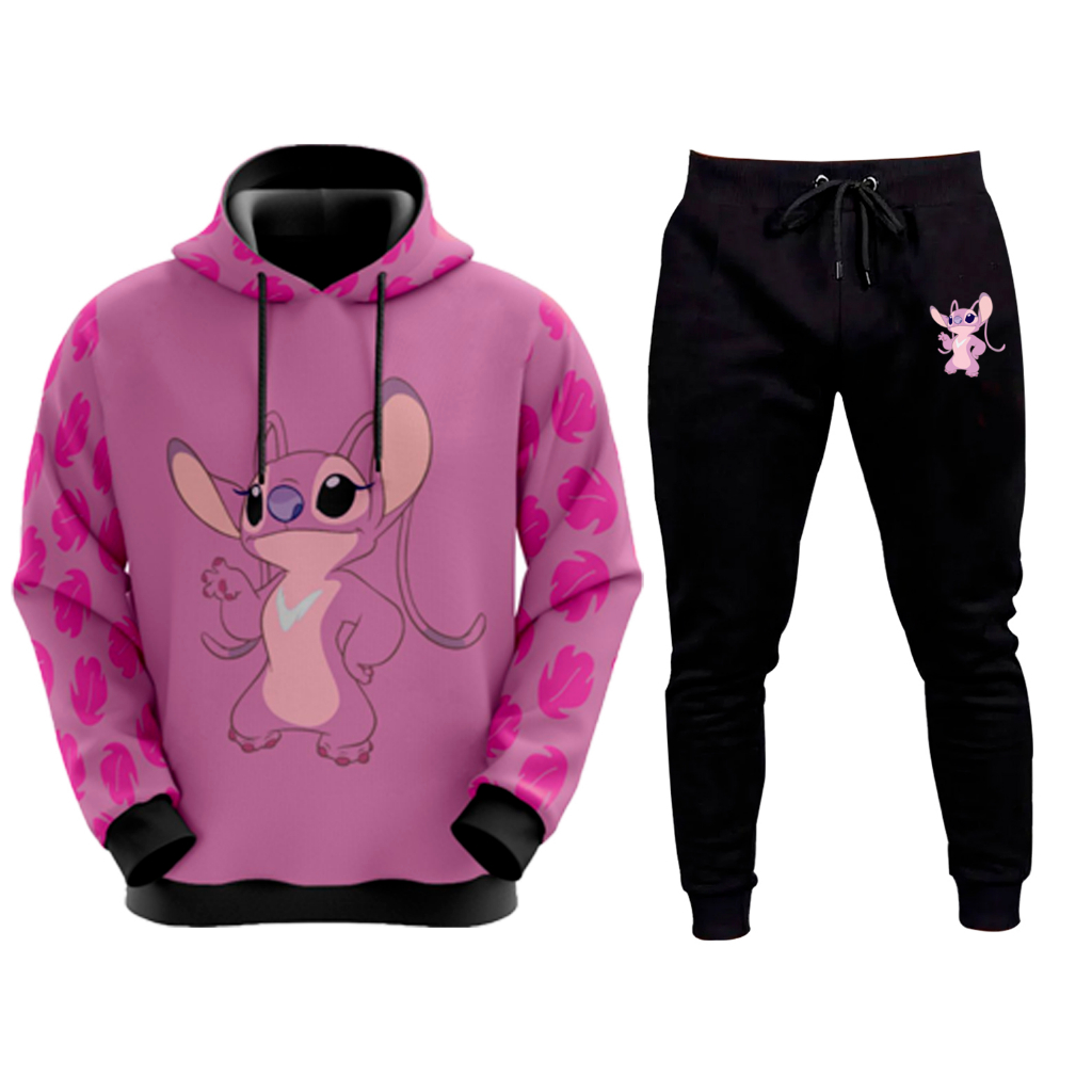 Lilo Conjunto De Moletom Namorados Kit Conjunto Blusa De Moletom E