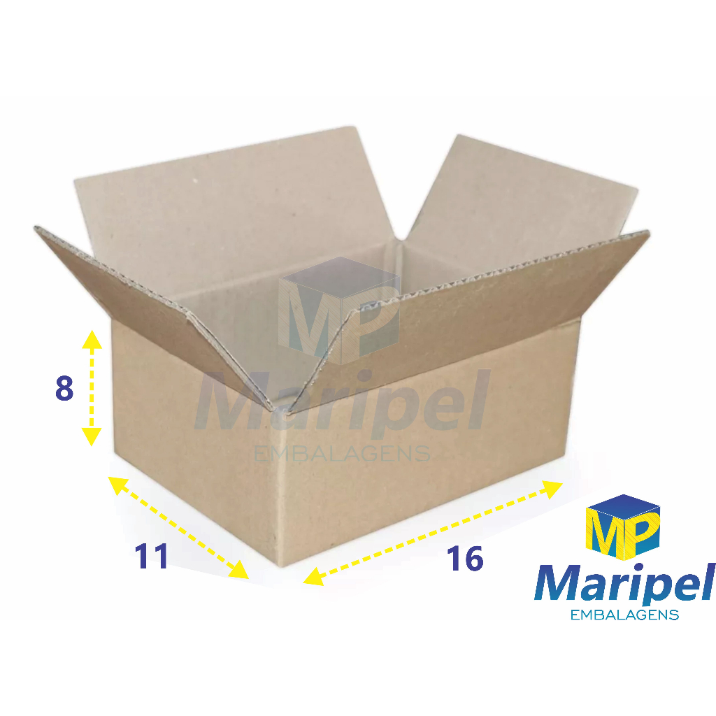 50 caixas de papelão 16x11x8 correios, sedex...
