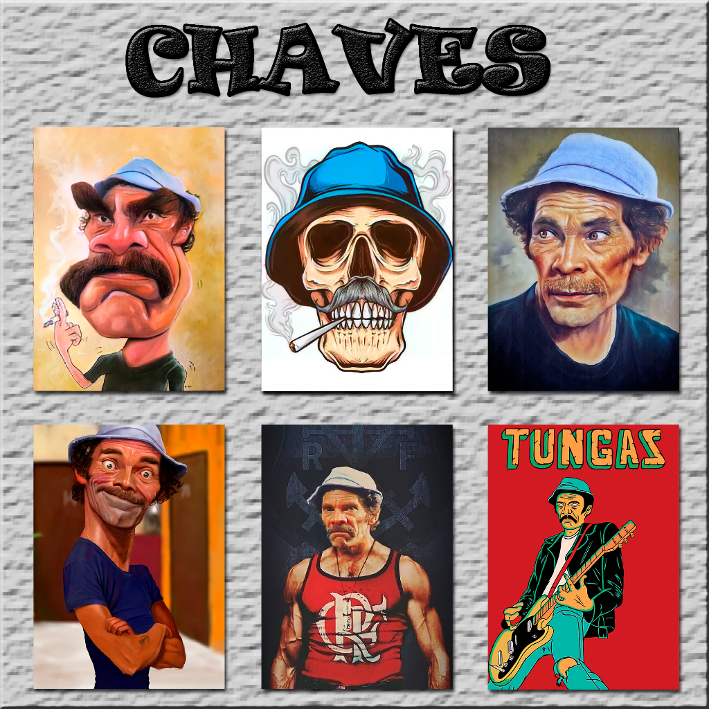 Quadro Decorativo Placa Quarto Sala Seu Madruga Tatuagem Mandrake Chaves  Desenho Série Mdf