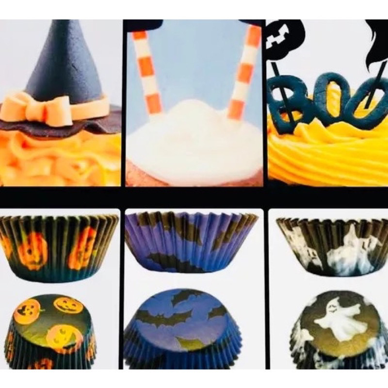 Forminha Cupcake Halloween Pct. C/50 Unidades