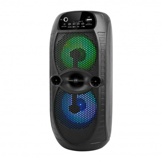 Caixa De Som Speaker Megastar 1500W 2X4" Bluetooth USB TF FM HY1526BT - Preto
