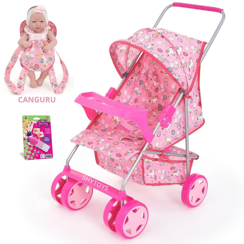 Carrinho de Boneca Bebe Reborn Milan Luxo Unicórnio de metal para ...