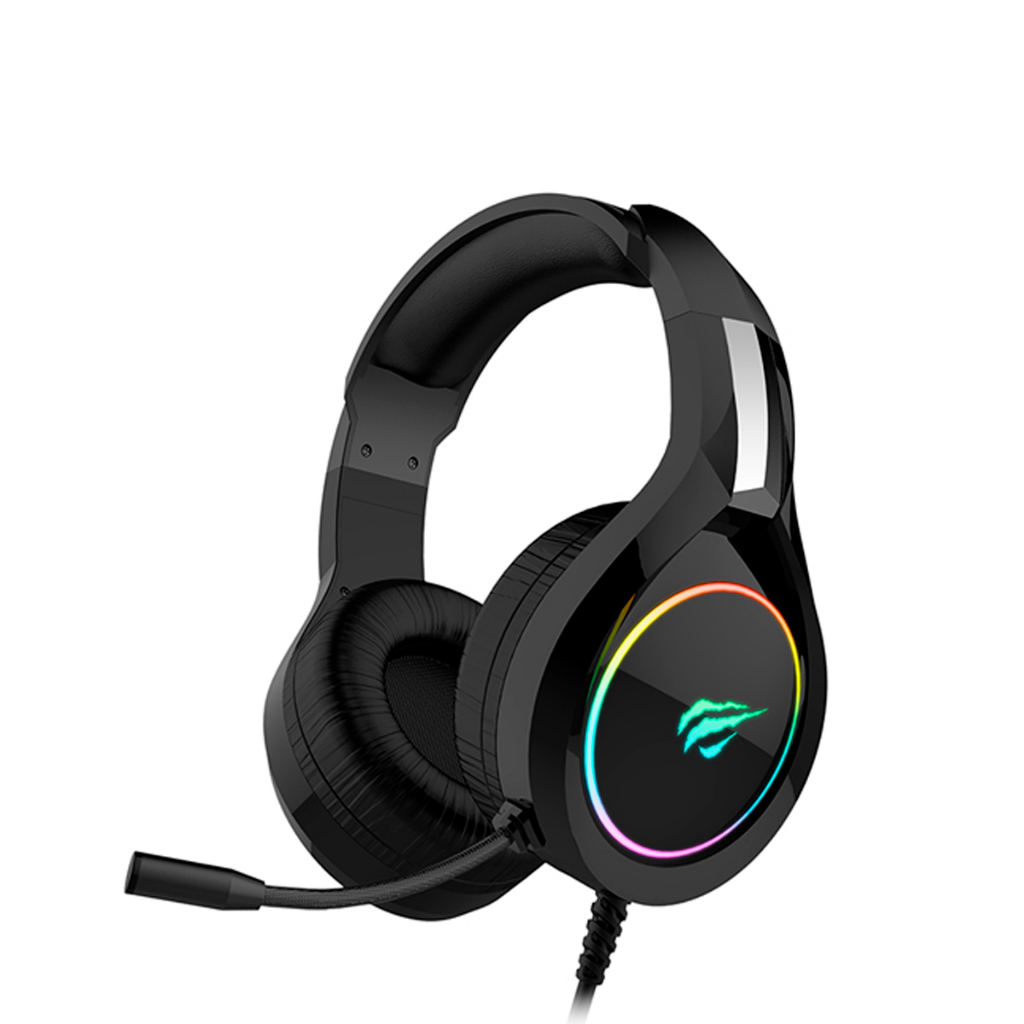 H2232d HAVIT RGB Fone De Ouvido Headset Gamer com cabo 2 P2 3.5mm, Drivers 50mm 7.1 Surround, para PC - Preto