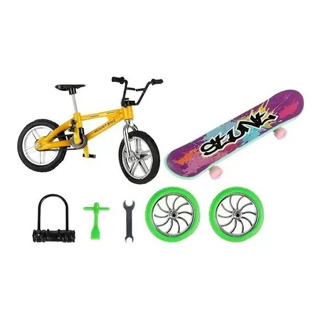 Kit Bicicleta + Skate De Dedo Com 5 Acessórios - Compre Agora