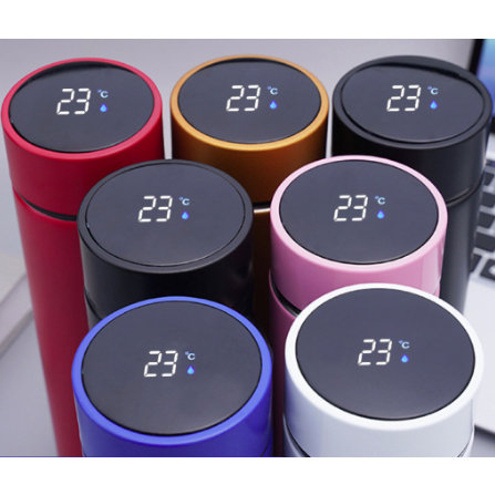 Garrafa Térmica Inteligente Sensor De Temperatura Digital Led Café Água Quente Gelado