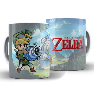 Caneca Zelda Link + Caixa - Xícara Divertida 325ML Cerâmica