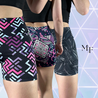 Kit C/ 3 Shorts De Academia Feminino Bermuda Suplex Shortinho Estampado