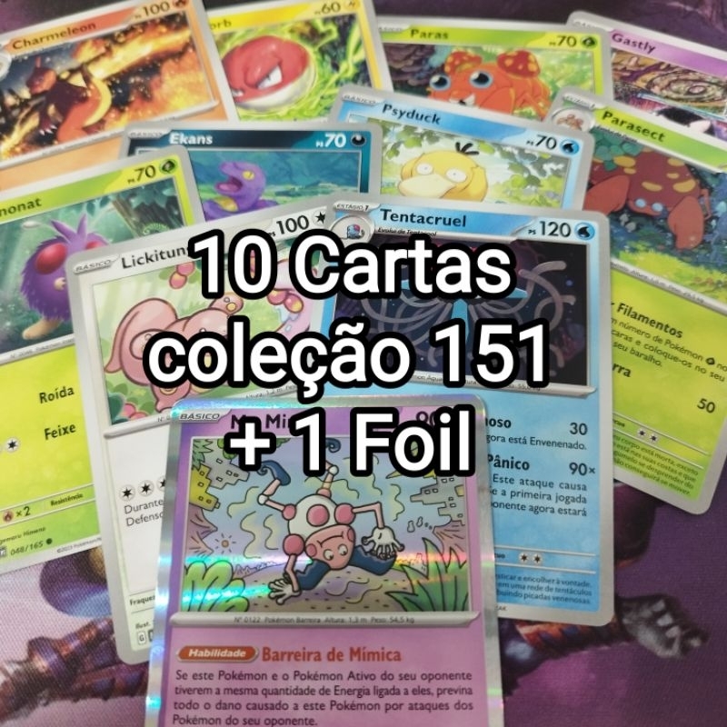 Cartas Pok mon Primeira Gera o 151 Lote Com 10 Cartas Pok mon 1 