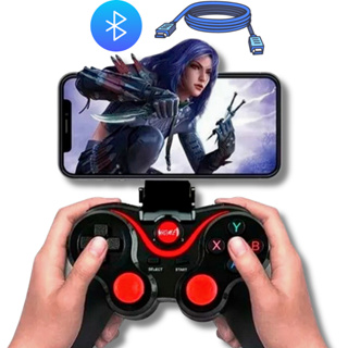 Controle Joystick Bluetooth Gamepad Para Tablet, Celular E Ipad Universal  Android E Ios Compativel Com Windows, Android Tv E Pc